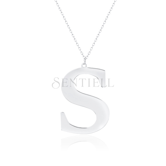 Silver (925) necklace - letter S