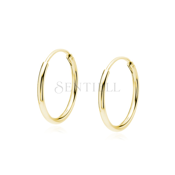 Silver (925) gold-plated earrings hoop