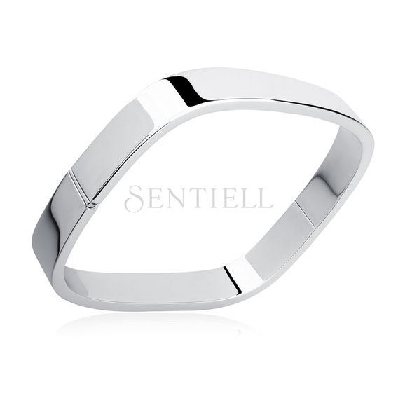 Silver (925) square bangle