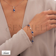 Silver (925) bracelet with sapphire zirconia