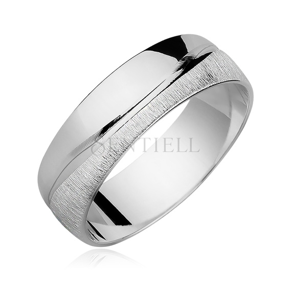 Silver (925) wedding ring, satin wave