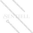 Silver (925) diamond-cut chain - figaro extra flat Ø 060