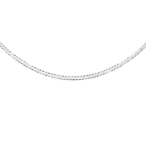 Silver (925) diamond-cut chain - curb extra flat Ø 040