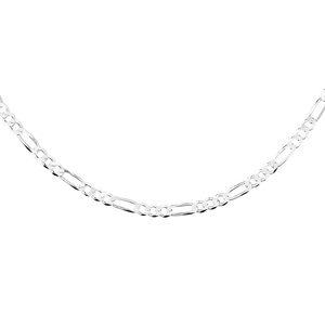 Silver (925) diamond-cut chain - figaro extra flat Ø 120