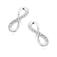 Silver (925) Earrings white zirconia - infinity