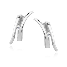 Silver (925) Earrings with white zirconia