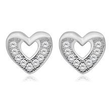 Silver (925) Earrings zirconia microsetting