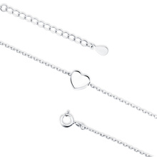 Silver (925) anklet with heart pendant