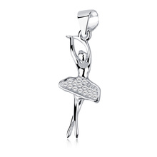 Silver (925) ballerina pendant with zirconia