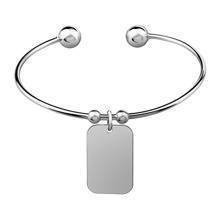 Silver (925) bracelet - rectangle pendant
