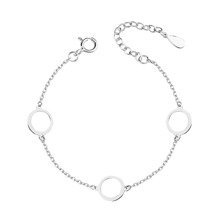 Silver (925) bracelet - three circles