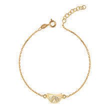 Silver (925) bracelet with open-work pendant - gold-plated