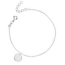 Silver (925) bracelet with round pendant