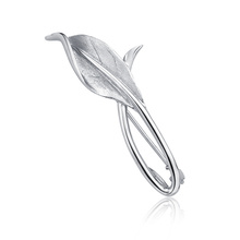 Silver (925) brooch leaf