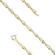 Silver (925) chain singapur bracelet Ø 040 - gold-plated