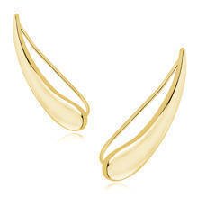 Silver (925) cuff earrings, gold-plated