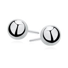 Silver (925) earrings balls - highly polished