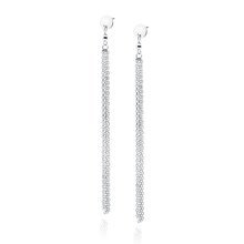 Silver (925) earrings - circle with chains
