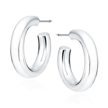 Silver (925) earrings hoops open circles