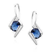 Silver (925) earrings with sapphire zirconia