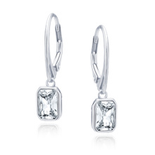 Silver (925) earrings with white zirconia