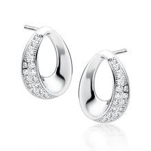 Silver (925) earrings with white zirconias