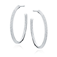 Silver (925) earrings with white zirconias