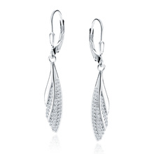 Silver (925) earrings with white zirconias