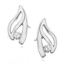 Silver (925) earrings with zirconia