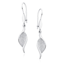 Silver (925) elegant earrings - leafs