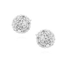 Silver (925) elegant earrings with zirconia