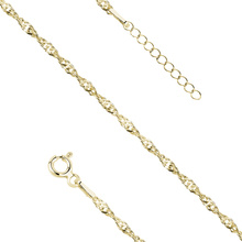 Silver (925) gold-plated anklet singapur - adjustable size