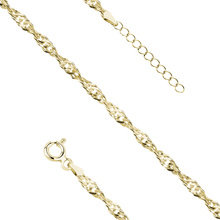 Silver (925) gold-plated anklet singapur - adjustable size