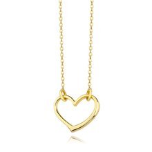 Silver (925) gold-plated choker necklace with heart