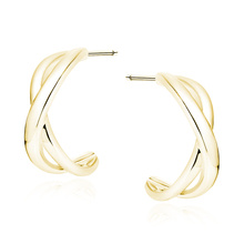 Silver (925) gold-plated earrings - infinity