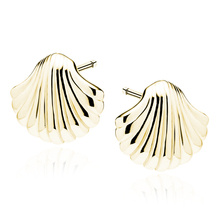 Silver (925) gold-plated earrings - seashells