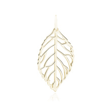 Silver (925) gold-plated leaf pendant