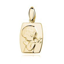 Silver (925) gold-plated pendant - praying child