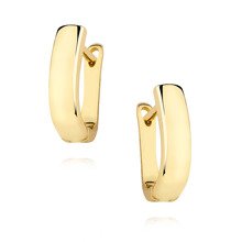 Silver (925) high polished earrings - gold-plated