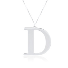 Silver (925) necklace - letter D