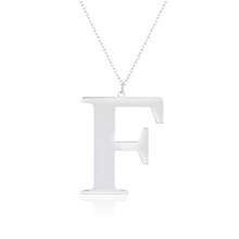 Silver (925) necklace - letter F
