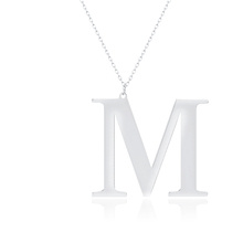 Silver (925) necklace - letter M