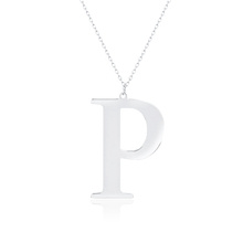 Silver (925) necklace - letter P