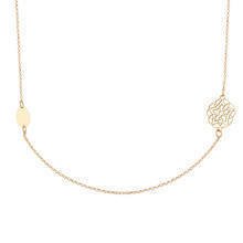 Silver (925) necklace with folower, gold-plated