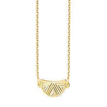Silver (925) necklace with open-work pendant - gold-plated