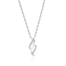 Silver (925) necklace with white zirconias