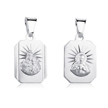 Silver (925) pendant - Jesus Christ / Scapular Mary