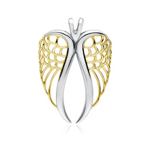 Silver (925) pendant - gold-plated wing