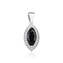 Silver (925) pendant with black zirconia