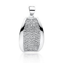 Silver (925) pendant with white zirconias